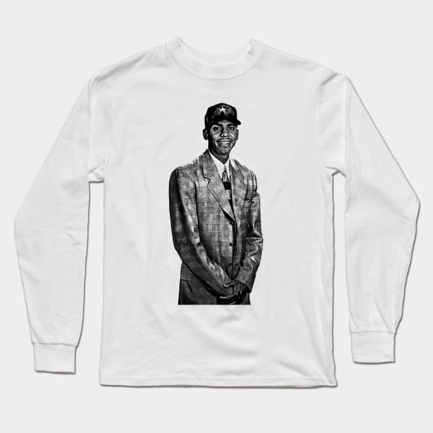 Penny Hardaway || Vintage Pencil Drawing Long Sleeve T-Shirt by Zluenhurf